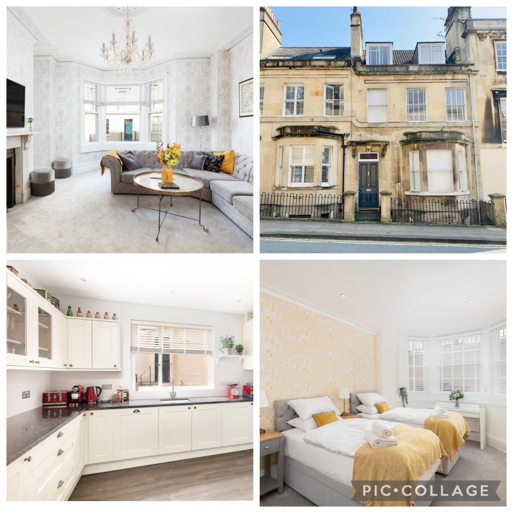 5 Bedroom Magnificent Georgian Townhouse- City Centre 巴斯 外观 照片